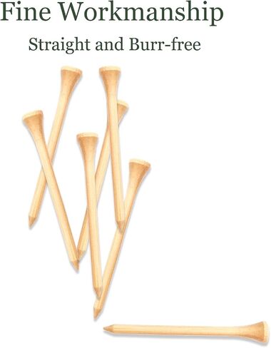 150 Pcs Bamboo Golf Tees 3 1/4 Inch, 83mm (3.25") Bamboo Tees, Friendly Biodegradable, Long and Tall Golf tees, More Durable and Stable, Ideal for Beginner in Kuwait
