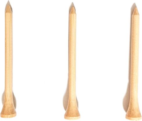 150 Pcs Bamboo Golf Tees 3 1/4 Inch, 83mm (3.25") Bamboo Tees, Friendly Biodegradable, Long and Tall Golf tees, More Durable and Stable, Ideal for Beginner in Kuwait