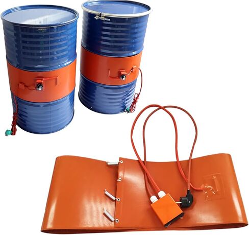 Digital Temperature Control Silicone Rubber Heating Band for 150L Metal Drums, 2000W Electric Drum Heater with Knob, Barrel Heating Belt for Efficient Oil Heating in Kuwait