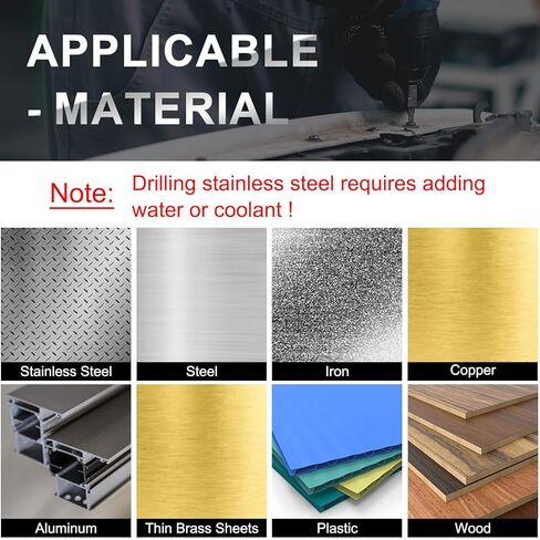 uxcell 1-3/16" مثقاب 1/2" ساق مخفض 3-Flat M35 5% كوبالت فولاذ عالي السرعة ملتوي باللونين الأسود والذهبي 135 درجة لقم معدنية صلبة من الفولاذ المقاوم للصدأ، قطعة واحدة in Kuwait