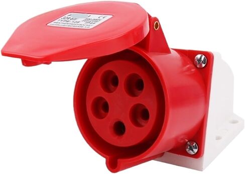 الصناعية المكشوفة ثلاث مراحل أربع أسلاك المقبس 5 حفرة 32A الطيران مقاوم للماء IP44 ZQ-125 in Kuwait