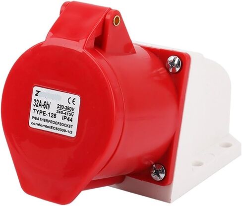 الصناعية المكشوفة ثلاث مراحل أربع أسلاك المقبس 5 حفرة 32A الطيران مقاوم للماء IP44 ZQ-125 in Kuwait