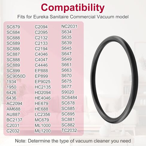 Vacuum Belt 30563B Fits for Sanitaire Eureka Vacuum Cleaner SC679K C2094 Belt, Style Round Vacuum Cleaner Belts (10 PCS) in Kuwait