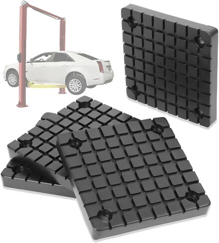 4-Pack Lift Square Rubber Arm Pads – 4-3/4" x 4-3/4"x 0.59" – 2 Post Lift Pads for Automobile Lifts, Jacks & Racks, Rubber Auto Lift Arm Spacer Pad Compatible with Globe, BendPak & Danmar in Kuwait