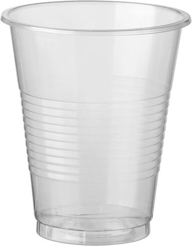 Plastic Cups Bulk Disposable Clear Cups 7 oz - [2400] Count Case - Good For Cold Drinks, Party Cups, Water Cooler Dispenser, Transparent Cups for Juice, Ice Tea, Soda 7oz. Ounce [2400 Pack/Case] in Kuwait