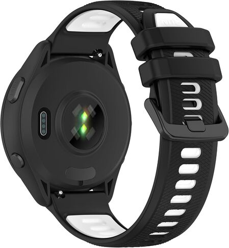 أحزمة مقاومة للماء متوافقة مع سوار ساعة Garmin Forerunner 265/سوار ساعة Garmin Forerunner 255، سوار معصم بديل رياضي ناعم كلاسيكي in Kuwait