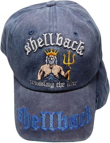 قبعة الرياح التجارية Shellback عبور الخط الأزرق الاكريليك قابل للتعديل المطرزة قبعة in Kuwait