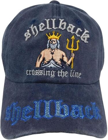قبعة الرياح التجارية Shellback عبور الخط الأزرق الاكريليك قابل للتعديل المطرزة قبعة in Kuwait