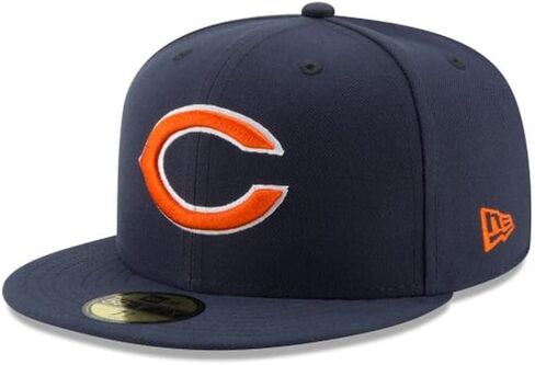 New Era NFL 59FIFTY Chicago Bears Navy Team Color Logo Authentic Collection Fitted On Field Football Cap Hat in Kuwait