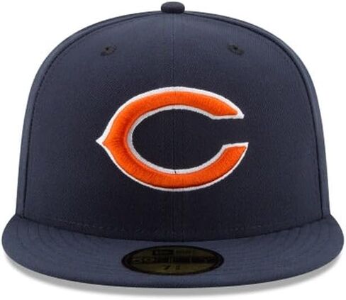 New Era NFL 59FIFTY Chicago Bears Navy Team Color Logo Authentic Collection Fitted On Field Football Cap Hat in Kuwait