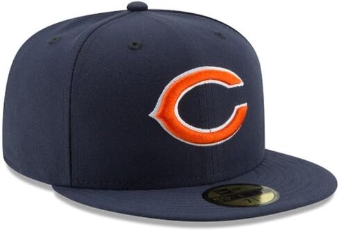 New Era NFL 59FIFTY Chicago Bears Navy Team Color Logo Authentic Collection Fitted On Field Football Cap Hat in Kuwait