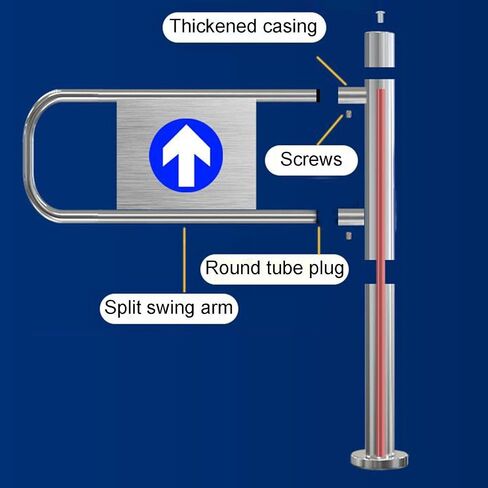 Automatic Closing Metal Swing Gate - Durable 1-Way Safety Gate for Supermarket, Warehouse Aisles & Factory Doors - Secure Access Control (200x100cm) in Kuwait