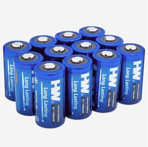 HW CR123A 3V Lithium Battery, [6-Pack] 1700mAh High Capacity 123 Batteries, 3 Volt CR17345 for Fire Alarm/Range Finder/Smoke Alarm/Smoke Detector/Flashlight,etc. (Non-Rechargeable) in Saudi Arabia