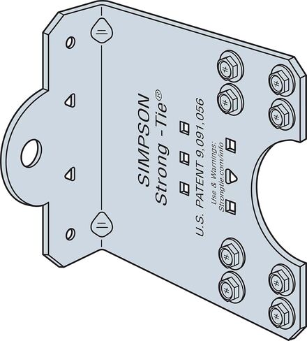 Simpson Strong-Tie SSC4.25-R50 Steel Stud Connector Clip - 4-1/4 in. Length, 68 mil Thickness, Heavy Duty 14-Gauge Steel Build, Zinc Galvanized Finish (50-Qty) in Kuwait