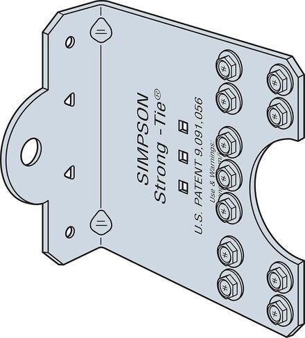 Simpson Strong-Tie SSC4.25-R50 Steel Stud Connector Clip - 4-1/4 in. Length, 68 mil Thickness, Heavy Duty 14-Gauge Steel Build, Zinc Galvanized Finish (50-Qty) in Kuwait