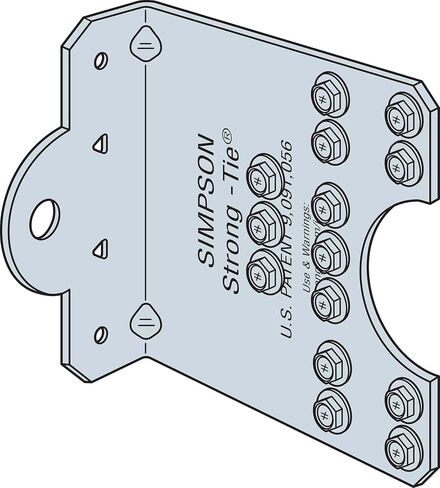 Simpson Strong-Tie SSC4.25-R50 Steel Stud Connector Clip - 4-1/4 in. Length, 68 mil Thickness, Heavy Duty 14-Gauge Steel Build, Zinc Galvanized Finish (50-Qty) in Kuwait