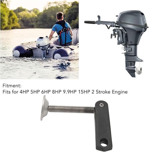 Outboard Transom Clamp Handle M10 Thread 6E0-43118-00 | Durable with stainless steel screw, secure clamping for marine mirrors, direct replacement for 2-stroke engines, f in Kuwait