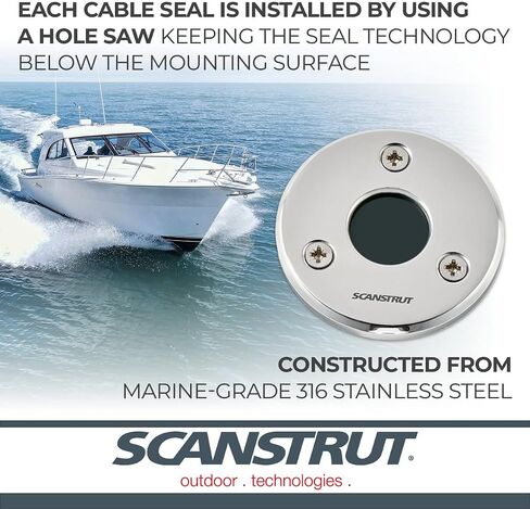 Scanstrut DS-LP-21B-S Low Profile Cable Seal - 316 Stainless Steel in Kuwait
