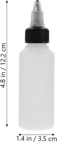 20 Pack 2 oz (60ml) Clear Squeeze Bottles, Empty Refillable Plastic Dispensing Bottles with for Ink, Paint, DIY and Liquid Storage in Kuwait