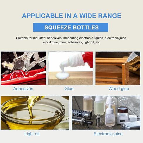 20 Pack 2 oz (60ml) Clear Squeeze Bottles, Empty Refillable Plastic Dispensing Bottles with for Ink, Paint, DIY and Liquid Storage in Kuwait