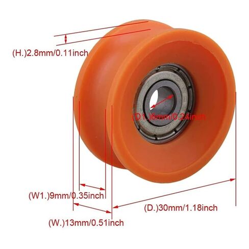 Small Sealed Steel Ball Bearing 16Pcs 6X30x13mm Plastic Coated Sealed Bearings Steel 606ZZ Deep U Groove Guide Pulley Rail Ball Rolling Bearing Wheel in Kuwait
