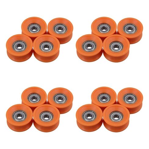 Small Sealed Steel Ball Bearing 16Pcs 6X30x13mm Plastic Coated Sealed Bearings Steel 606ZZ Deep U Groove Guide Pulley Rail Ball Rolling Bearing Wheel in Kuwait