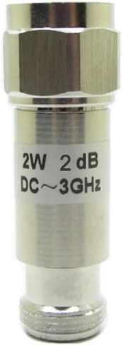 for Electronic Testing Color Silver 2W 50 Ohm Attenuator Male to Female Attenuator Signal Input for RF Applications(2dB) in Kuwait