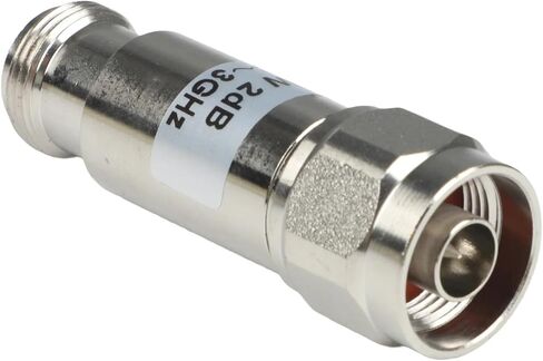 for Electronic Testing Color Silver 2W 50 Ohm Attenuator Male to Female Attenuator Signal Input for RF Applications(2dB) in Kuwait
