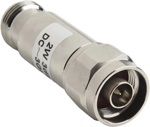 for Electronic Testing Color Silver 2W 50 Ohm Attenuator Male to Female Attenuator Signal Input for RF Applications(2dB) in Kuwait