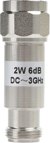 for Electronic Testing Color Silver 2W 50 Ohm Attenuator Male to Female Attenuator Signal Input for RF Applications(2dB) in Kuwait