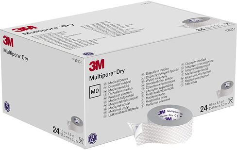 شريط جراحي جاف 3M™ Multipore™ 3730-1، 1 بوصة × 5.5 سنة، 24 لفة/BX in Kuwait