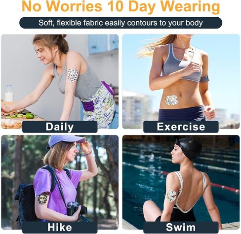 35Pack Omnipod 5 Overpatches Waterproof & Sweatproof, with Strap | Hypoallergenic Skin-Friendly Dash PodPal Pump Holder Patches, Breathable Latex-free Stretchable Pre-cut Adhesive Protection in Kuwait