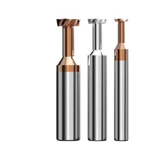 TiCN Coated Carbide HRC55 T Slot Milling End Mill - Precision Alloy Tungsten Steel Slotting Router Bit, 1PCS(Aluminum D12x1H) in Kuwait