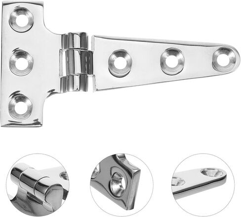 Ipetboom Heavy Duty Galvanized T Strap Shed Hinge 100x54x4.8mm with Stainless Steel Casting for Wooden Fence Gate and Barn Door Storage in Kuwait