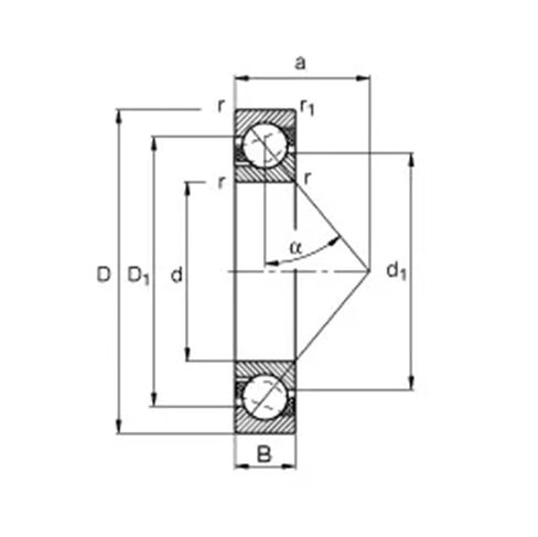 1 قطعة 7308 7308BM 40x90x23 7308BECBM 7308-B-MP محامل الاتصال الزاوي in Kuwait