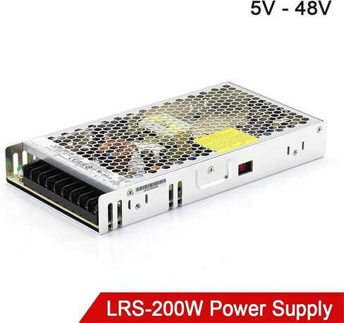 LRS-200 مخرج واحد لتحويل التيار الكهربائي 5 فولت 12 فولت 24 فولت 36 فولت 48 فولت 200 واط (48 فولت (4.4A)) in Kuwait