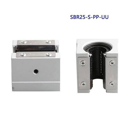 Small Sealed Steel Ball Bearing 1 PCS SBR25-S-PP-UU Open with Pressure Plate 25mm Linear Guide Bearing Slider Router Parts in Kuwait