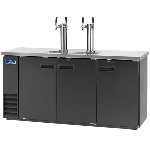 Arctic Air ADD72R-2 73 بوصة مبرد / موزع / Kegerator بنقرة مزدوجة بالضغط المباشر على السحب المباشر، أسود، 115 فولت in Kuwait