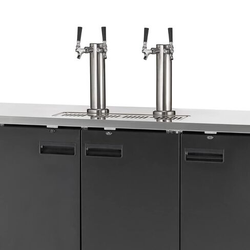 Arctic Air ADD72R-2 73 بوصة مبرد / موزع / Kegerator بنقرة مزدوجة بالضغط المباشر على السحب المباشر، أسود، 115 فولت in Kuwait