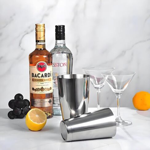 2 Pcs Boston Shaker Set, Stainless Steel Cocktail Shaker Set, 18oz & 28oz Mixed Alcohol for Bartending, Martini Shakers in Kuwait