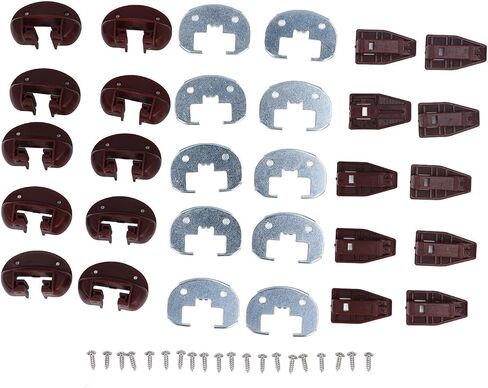 Drawer Guide Kit for Rite Trak II, Aluminum Alloy and Plastic Material, Smooth Sliding Experience, Abrasion-Resistant, Complete Repair Kit with Premium Metal Support Plates in Kuwait