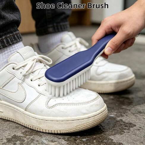 Cleaning Scrub Brushes Set, Ergonomic Long & Short Handle Cleaning Brushes, Non-Shedding Soft Moderate Hardness Bristles for Laundry Stains, Shoe Care, Fabric & Hard Surface Household Deep Cleaning in Kuwait