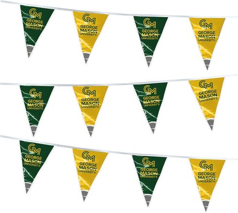 AGAS George Mason GMU University Pennant String Triangle flag football for Birthday Parties Patriots Theme Party - 15FT in Kuwait