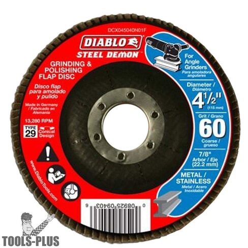 Dcx045060n01f Diablo Abrasive 4.5 Flap Disk 60g in Kuwait