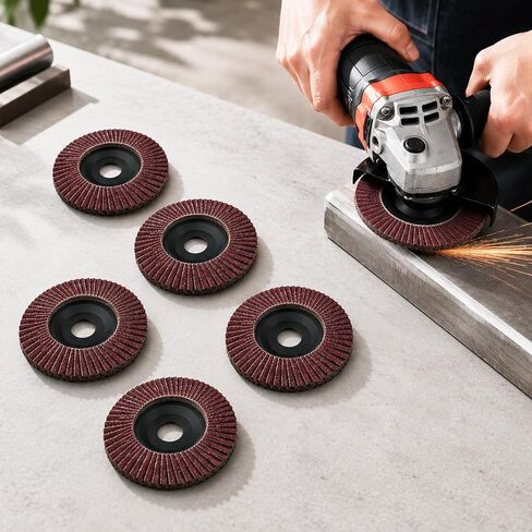 10pcs of 4-inch 60-grit Synthetic Resin Sanding Discs, Used for Tool Grinding, Suitable for Metal Rust Removal and polishing in Kuwait