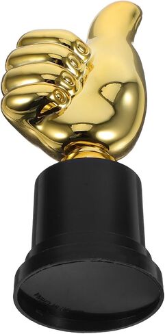 Toyvian Gold Thumbs Up Trophy, Funny Award Trophy for Adults Appreciation Plastic Gold for Office Classroom Sports Football Party Favor Rewards in Kuwait