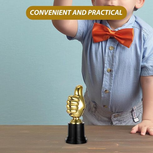 Toyvian Gold Thumbs Up Trophy, Funny Award Trophy for Adults Appreciation Plastic Gold for Office Classroom Sports Football Party Favor Rewards in Kuwait