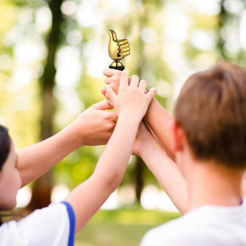 Toyvian Gold Thumbs Up Trophy, Funny Award Trophy for Adults Appreciation Plastic Gold for Office Classroom Sports Football Party Favor Rewards in Kuwait