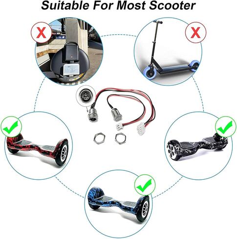 استبدال منفذ شحن Hoverboard لـ Swegway Swagtron Swagboard CHO إلخ. سكوتر التوازن الذاتي الذكي (4 شقوق 3 دبابيس) in Kuwait
