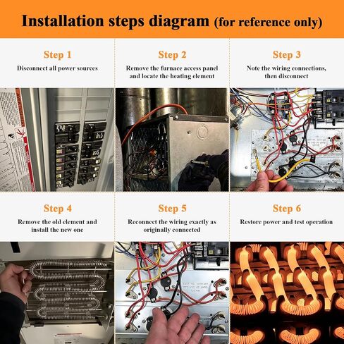 902821 10KW Electric Furnace Heating Element Heat Strip, Compatible with Nordyne Intertherm Miller Maytag Broan Frigidaire Gibson E1 E2 E3 E4 FEH Series, Replaces 902771 902772 904060 904631 | High Efficiency Durable Easy Install in Kuwait